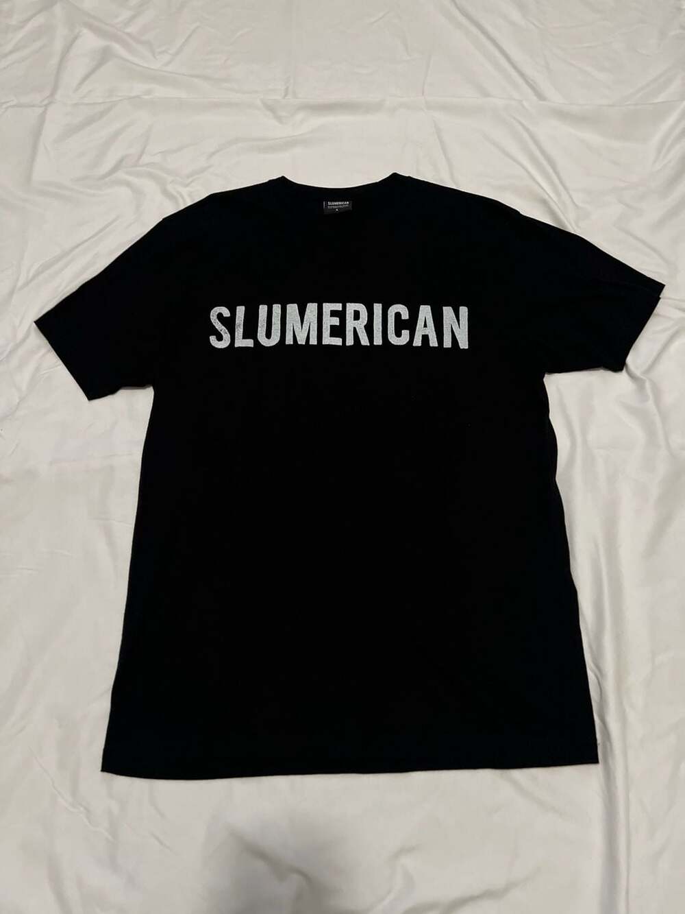 Slumerican Logo Graphic T-Shirt Black Size L